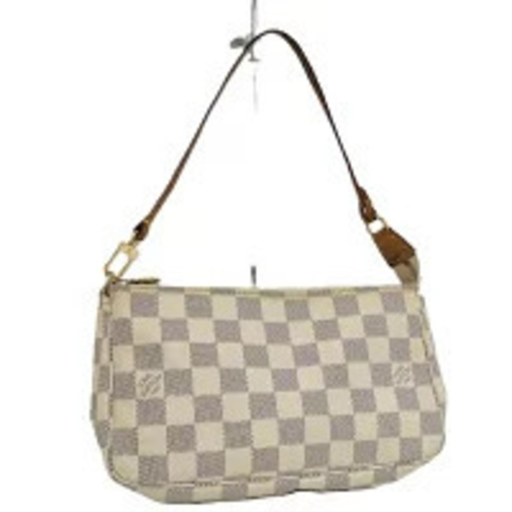 LOUIS VUITTON Pochette Accessoires Accessory Pouch Clutch Damier Azur White